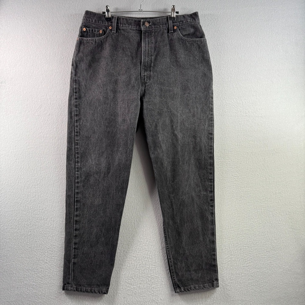 Vintage Levis‎ Jeans Womens 18 Short Faded Black 522 Tapered Fit 90s Made in USA